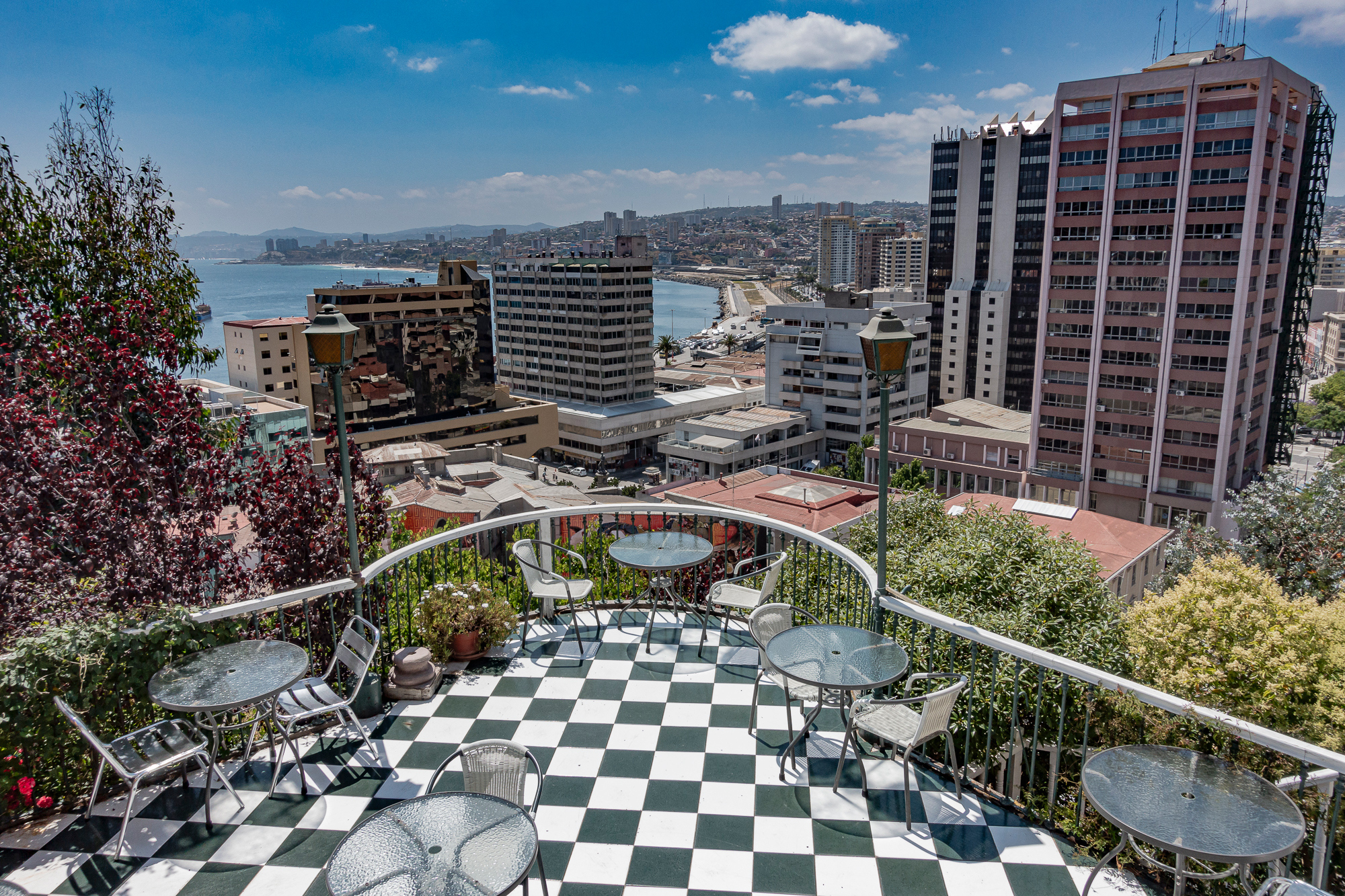 Valparaiso, Chile with the harbor in the background