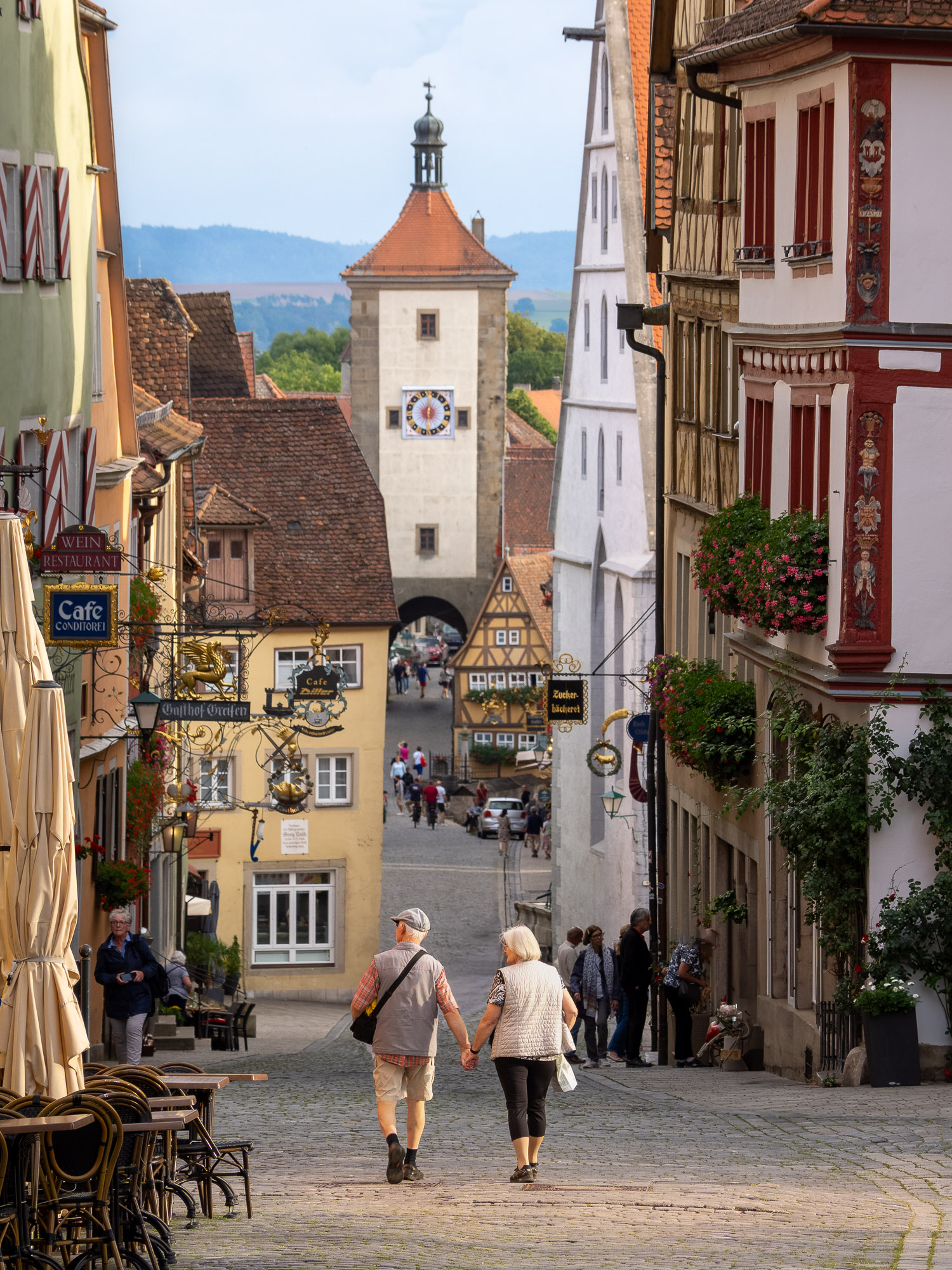 Evening Stroll, Rothenburg, Germany. 