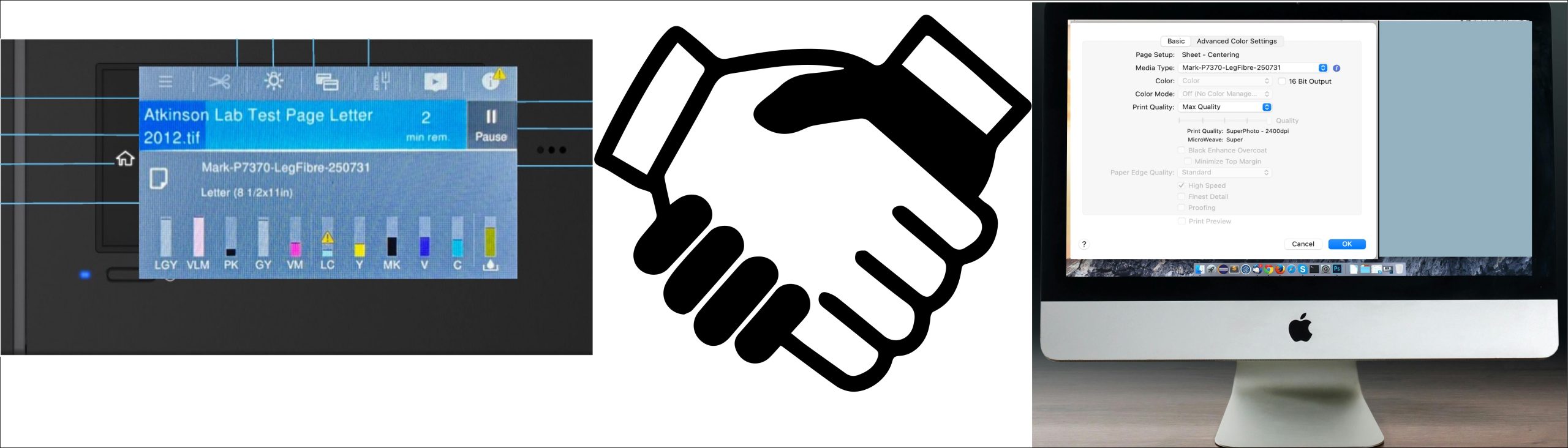 Figure 16. The handshake between printer LCD and printer driver