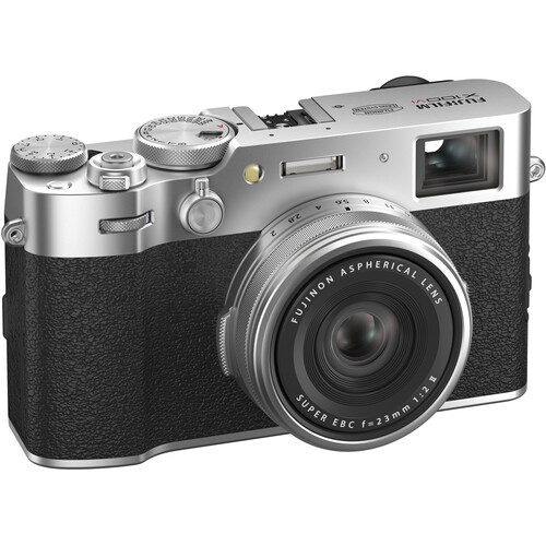 Fujifilm X100VI compact camera front angled view