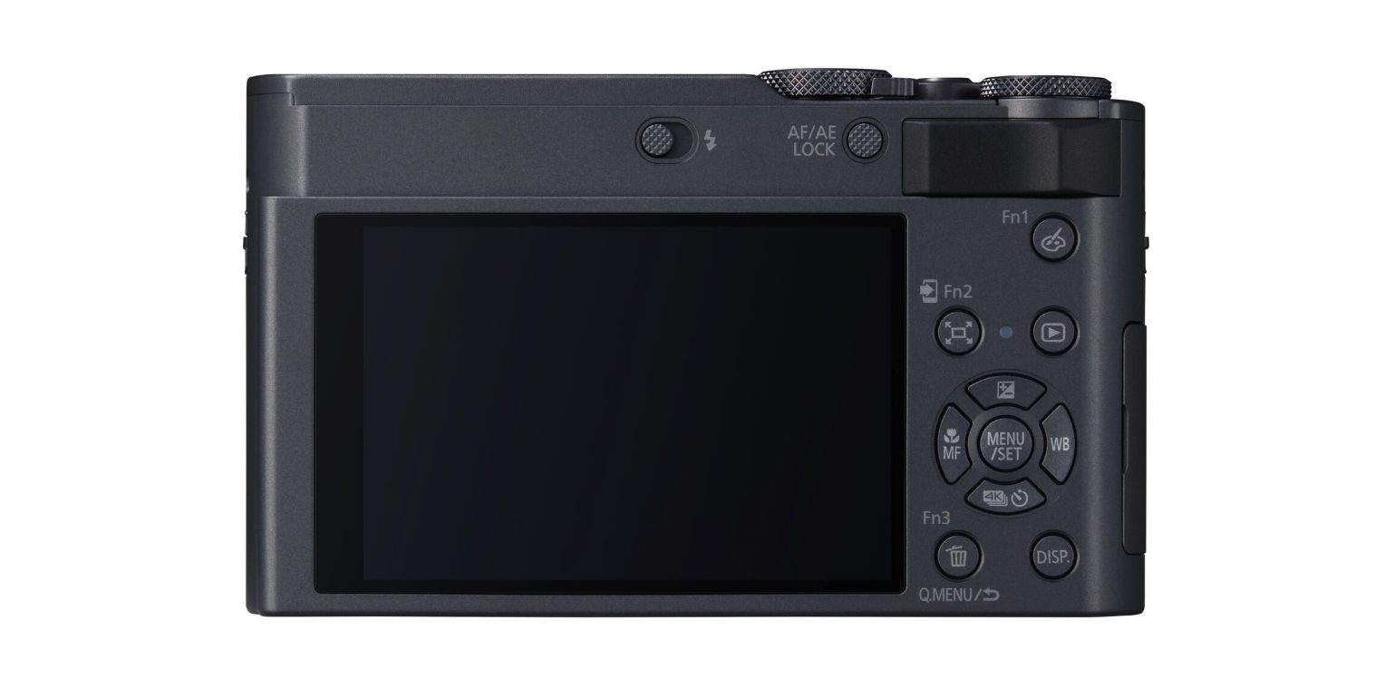 Rear view of Lumix ZS300 showing LCD screen and control buttons