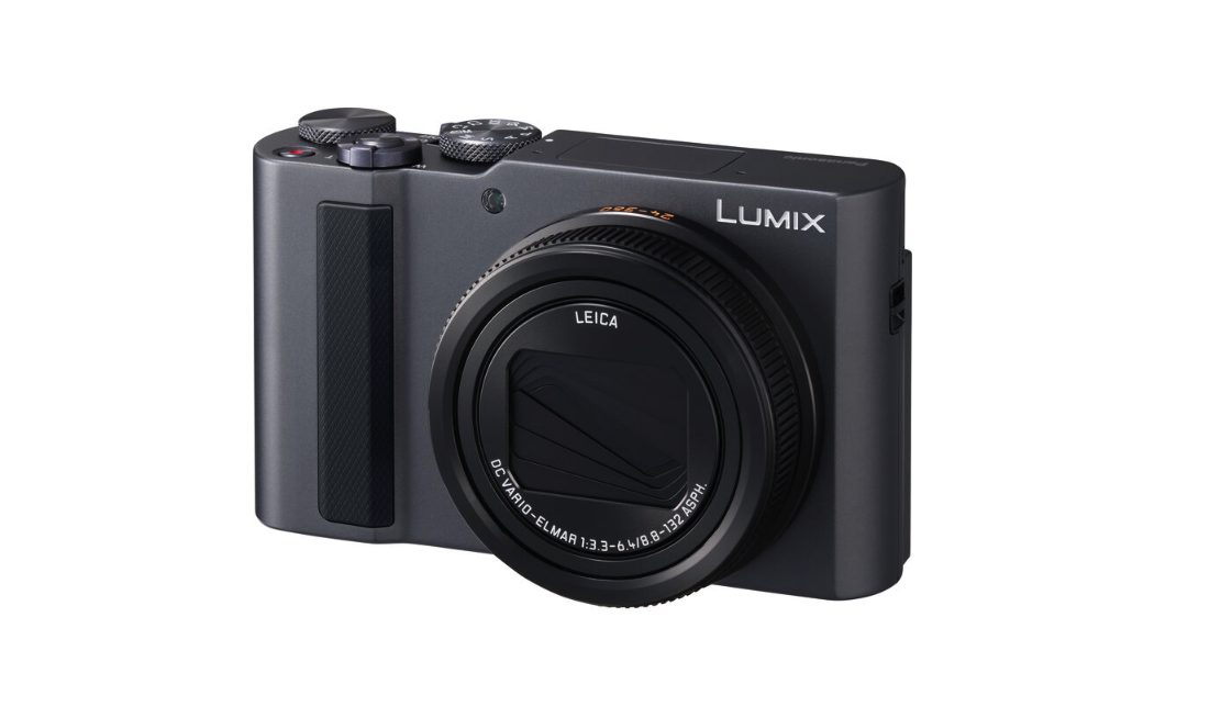 Panasonic Lumix ZS300 compact camera with lens closed, front angled view