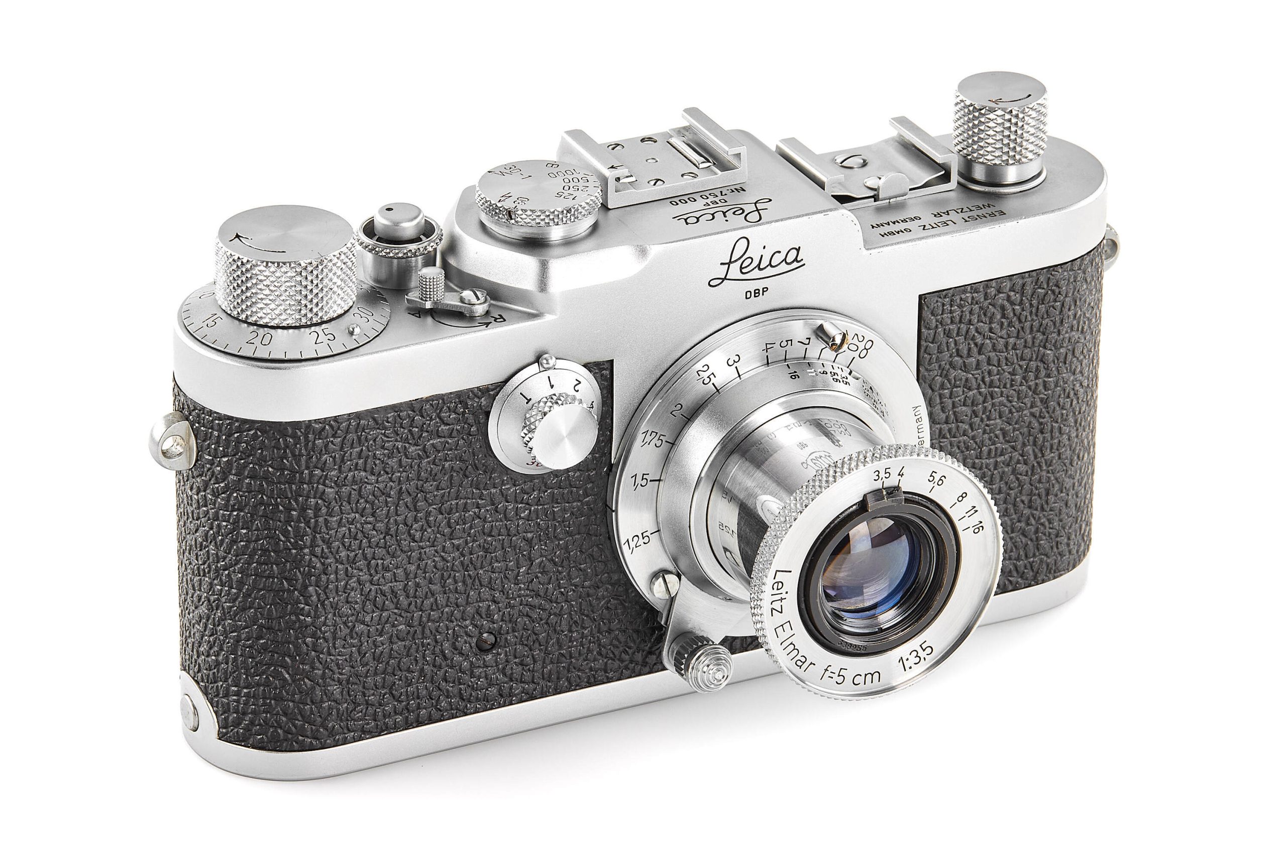 Leica Ig prototype camera with silver finish and compact lens