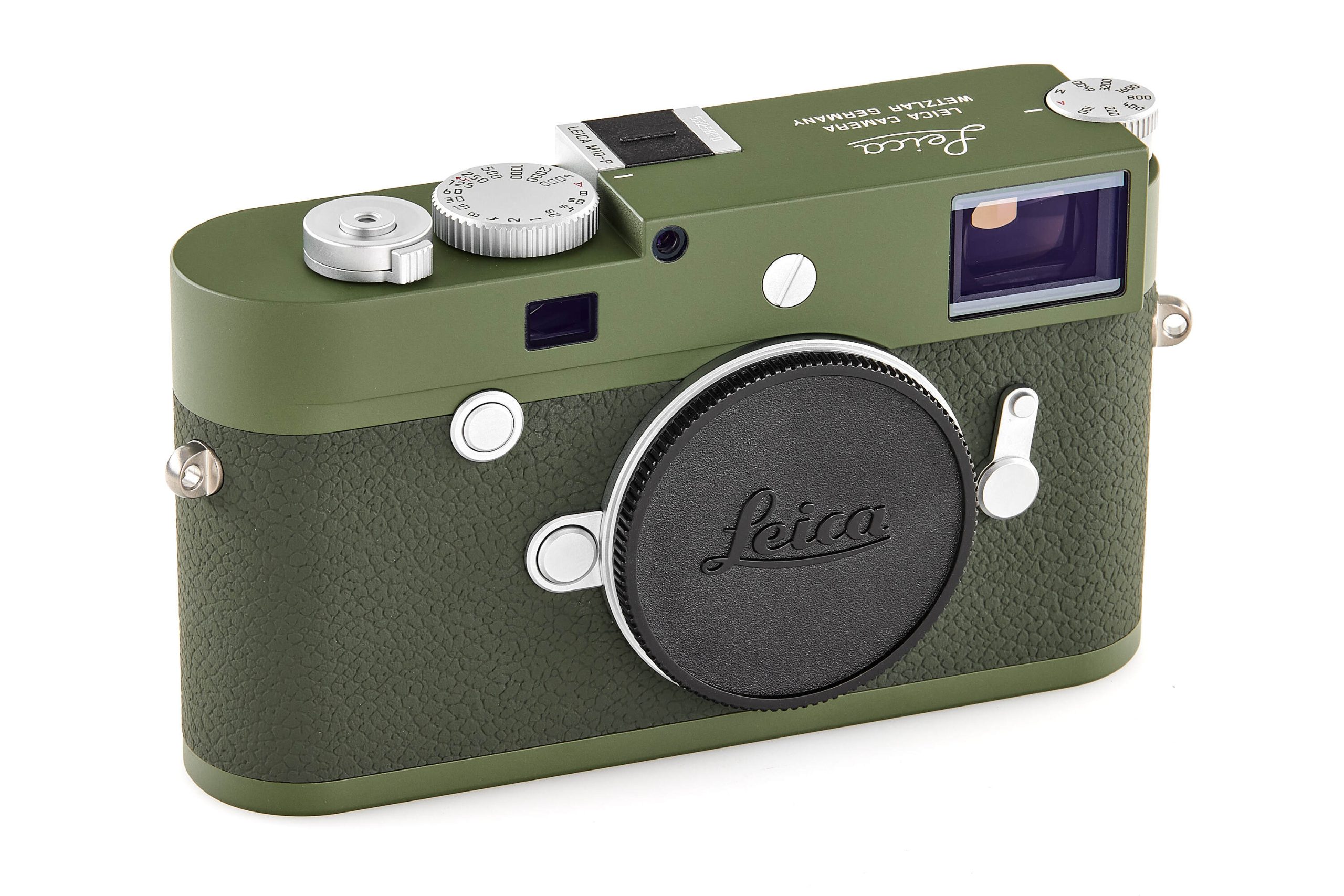 Leica M10-P Safari prototype camera in matte green finish