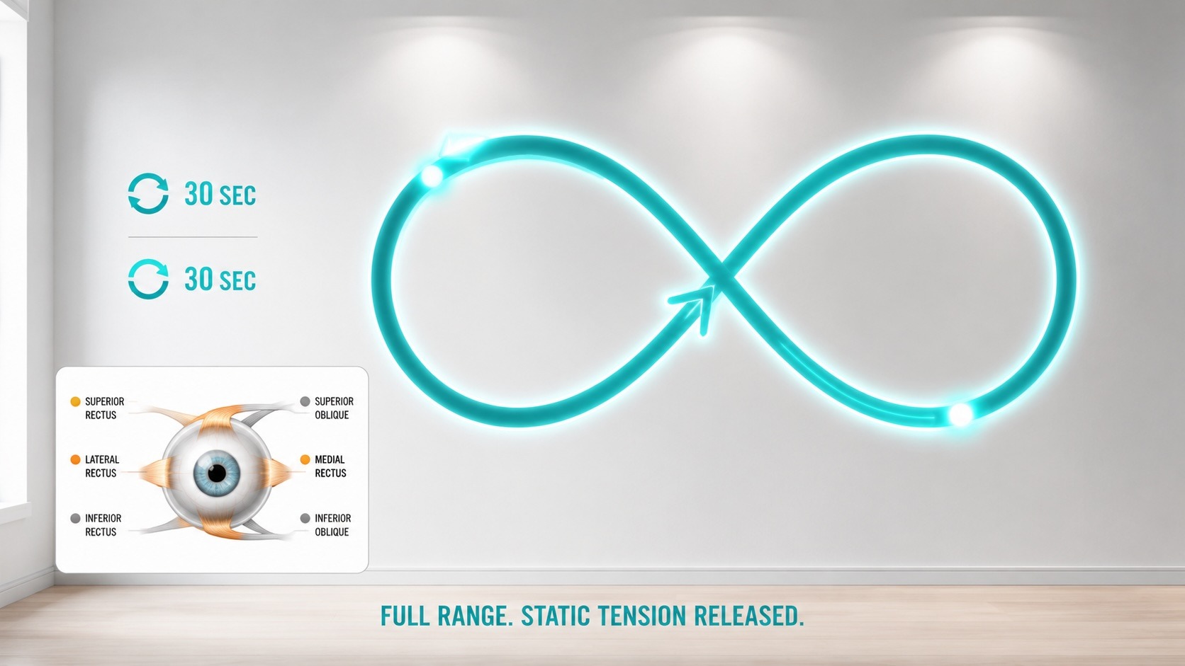 Figure-eight eye movement exercise for relaxing eye muscles