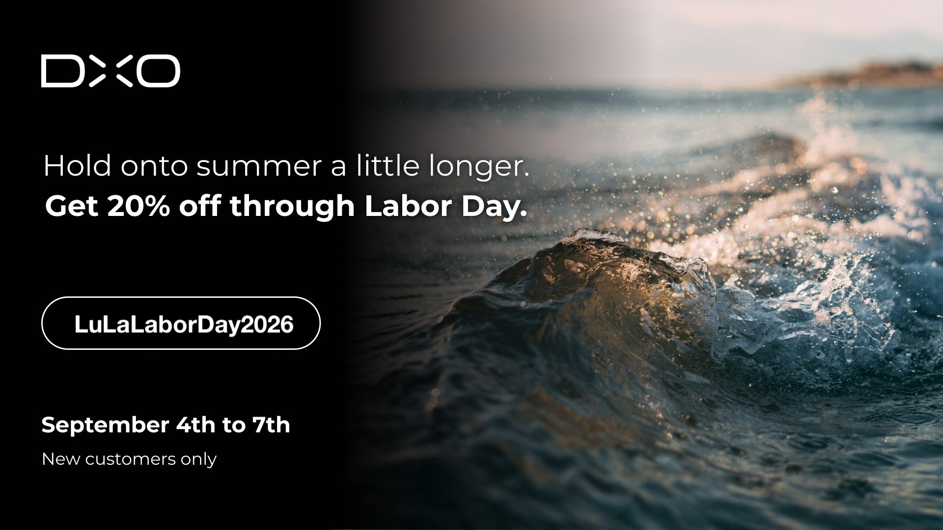 DxO PhotoLab 10 Labor Day promotion offering 20% off for new customers