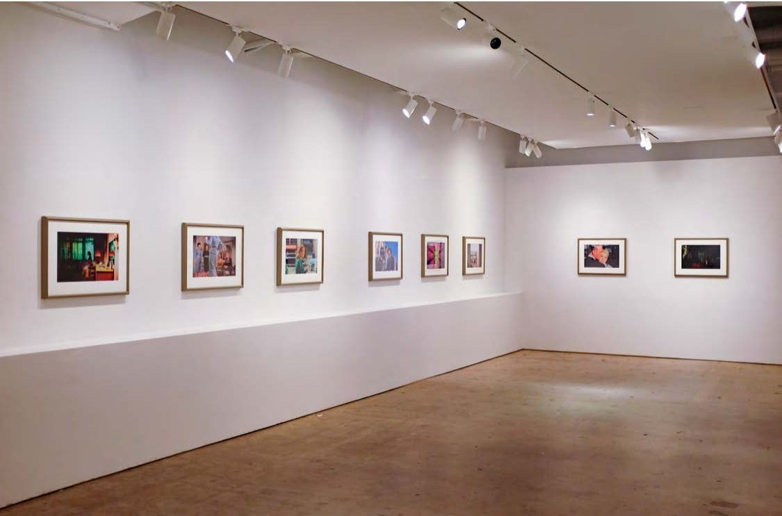 Jean Curran dye transfer prints displayed in a gallery exhibition