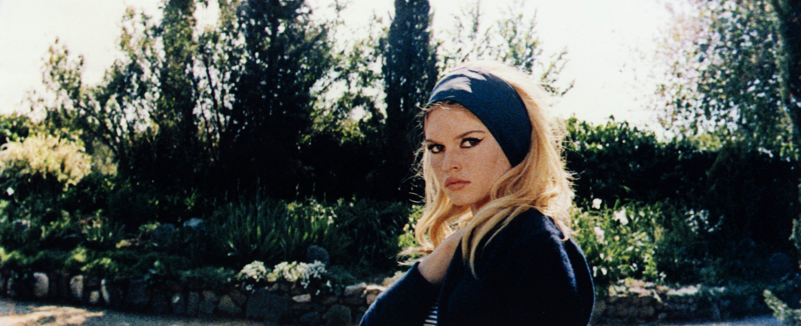 Jean Curran Godard Bardot print featuring a woman in a blue headband