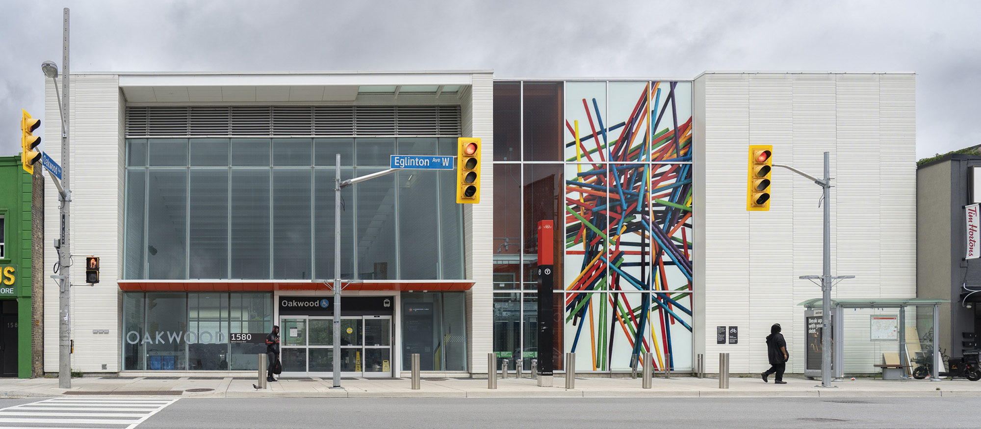 Exterior of Oakwood LRT Station in Toronto