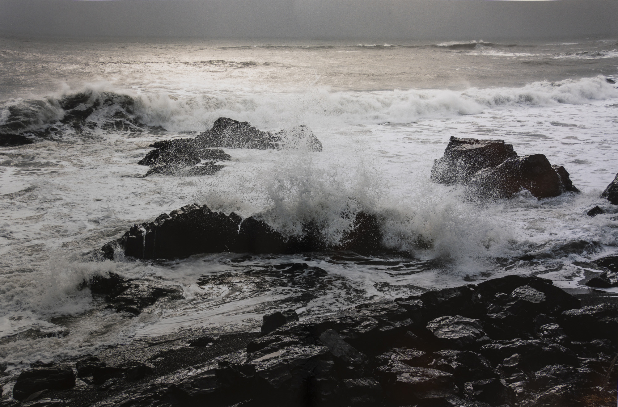 MetallicPrint rocky coast
