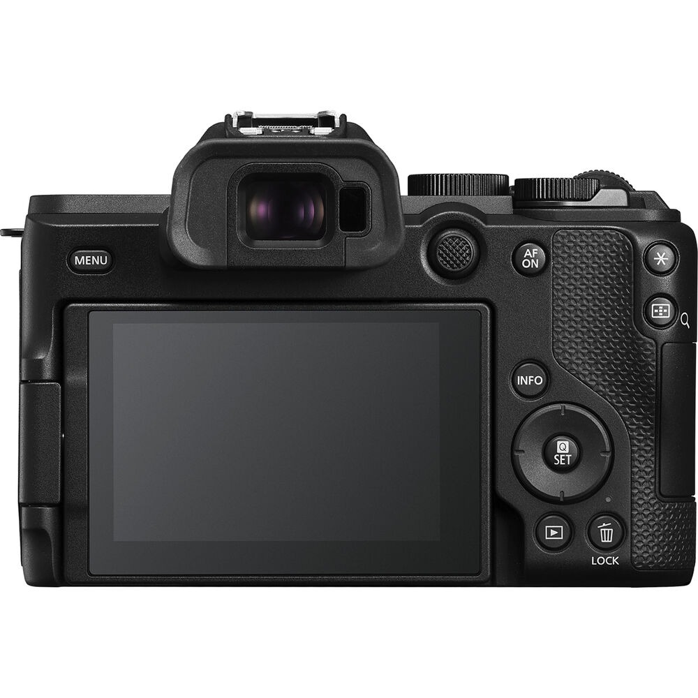 Canon EOS R8 Mark II mirrorless camera showing the rear controls and LCD screen.