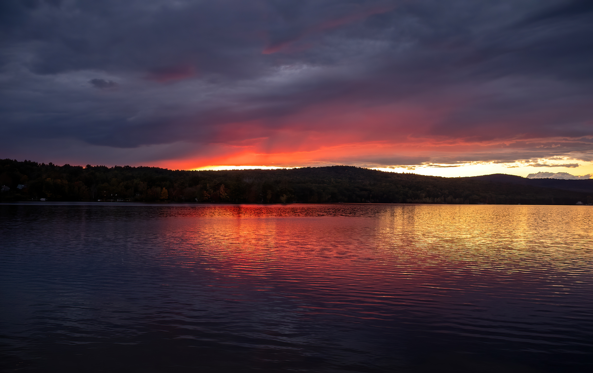 kip paterson reflections waukewan sunset
