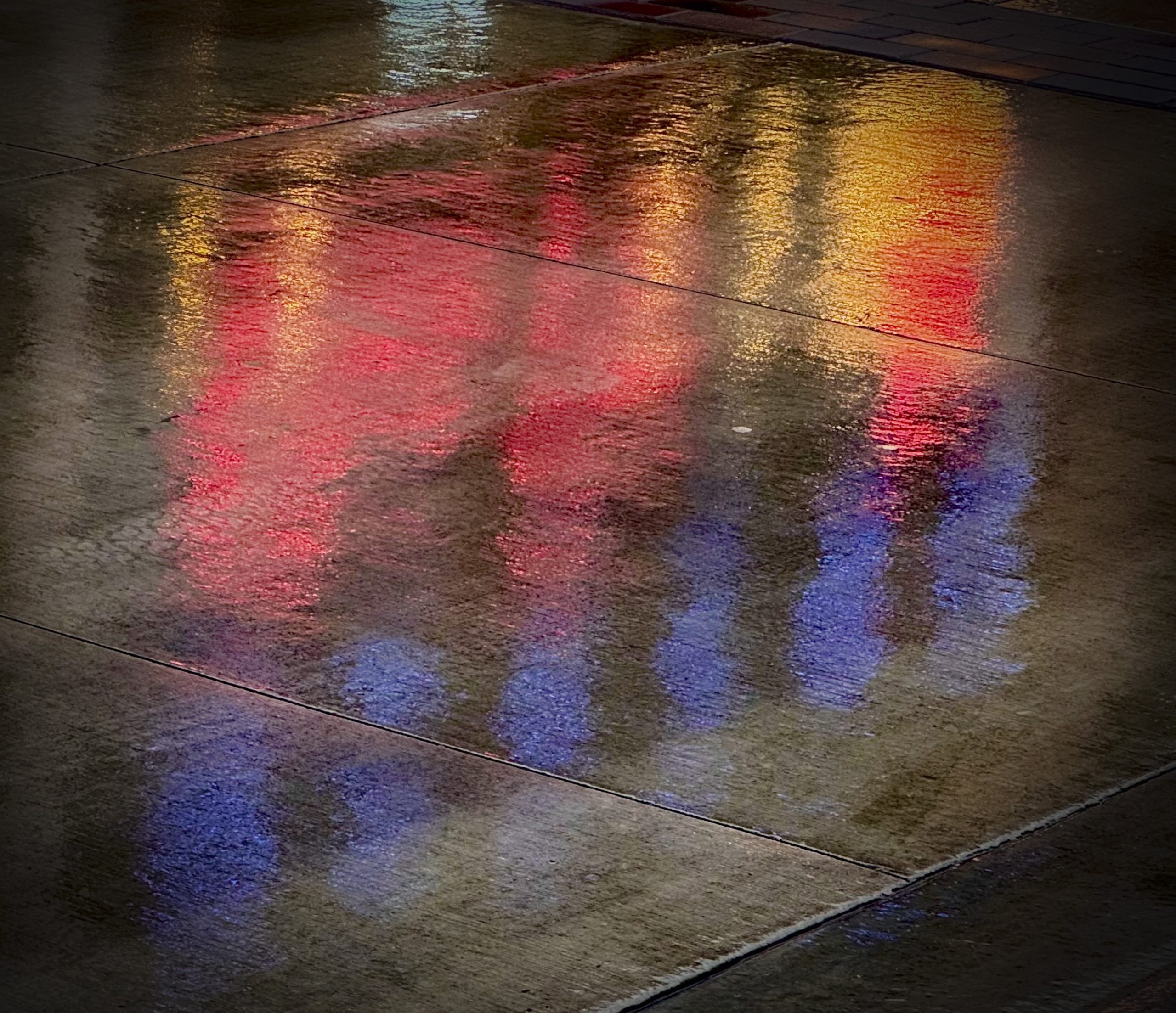 patrick mccloskey reflections Wet street in Nanaimo