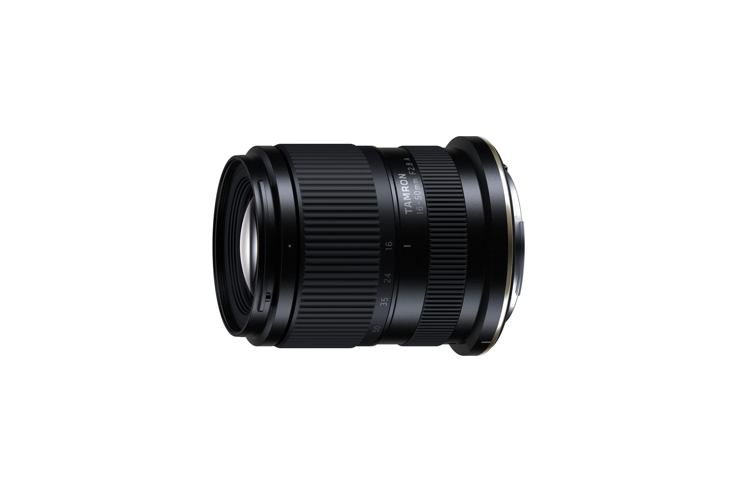 Tamron 16-50mm f/2.8 APS-C zoom lens shown against a white background.