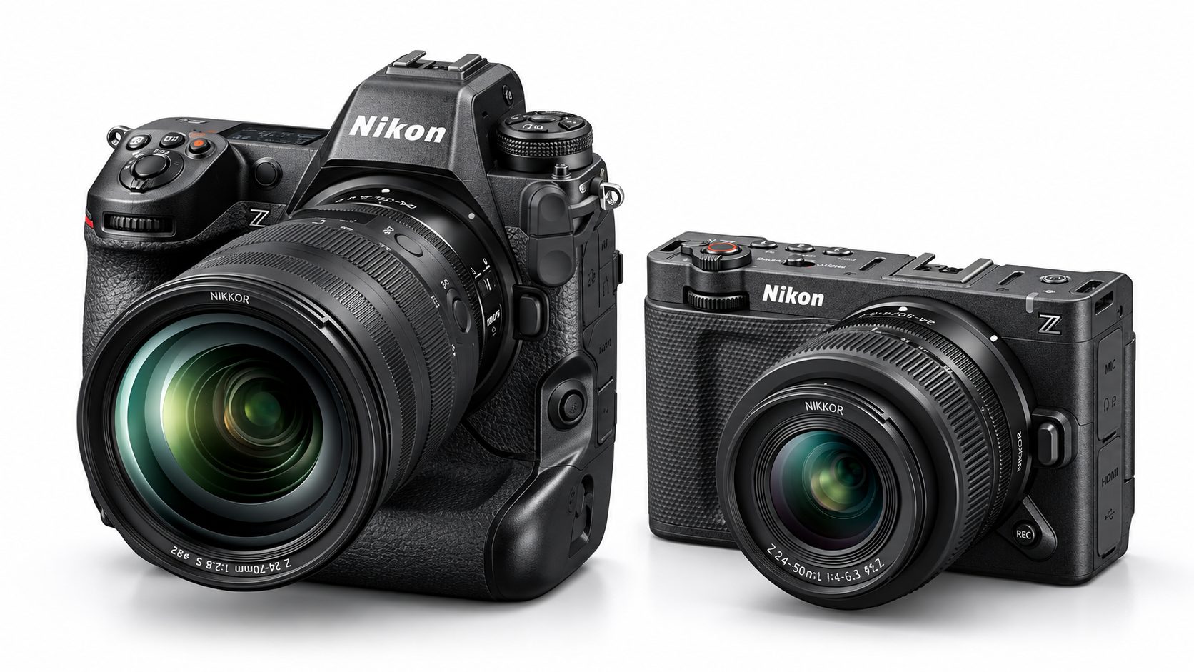 Nikon Z-series mirrorless cameras illustrating the brand’s strategy of bringing flagship features to more affordable models