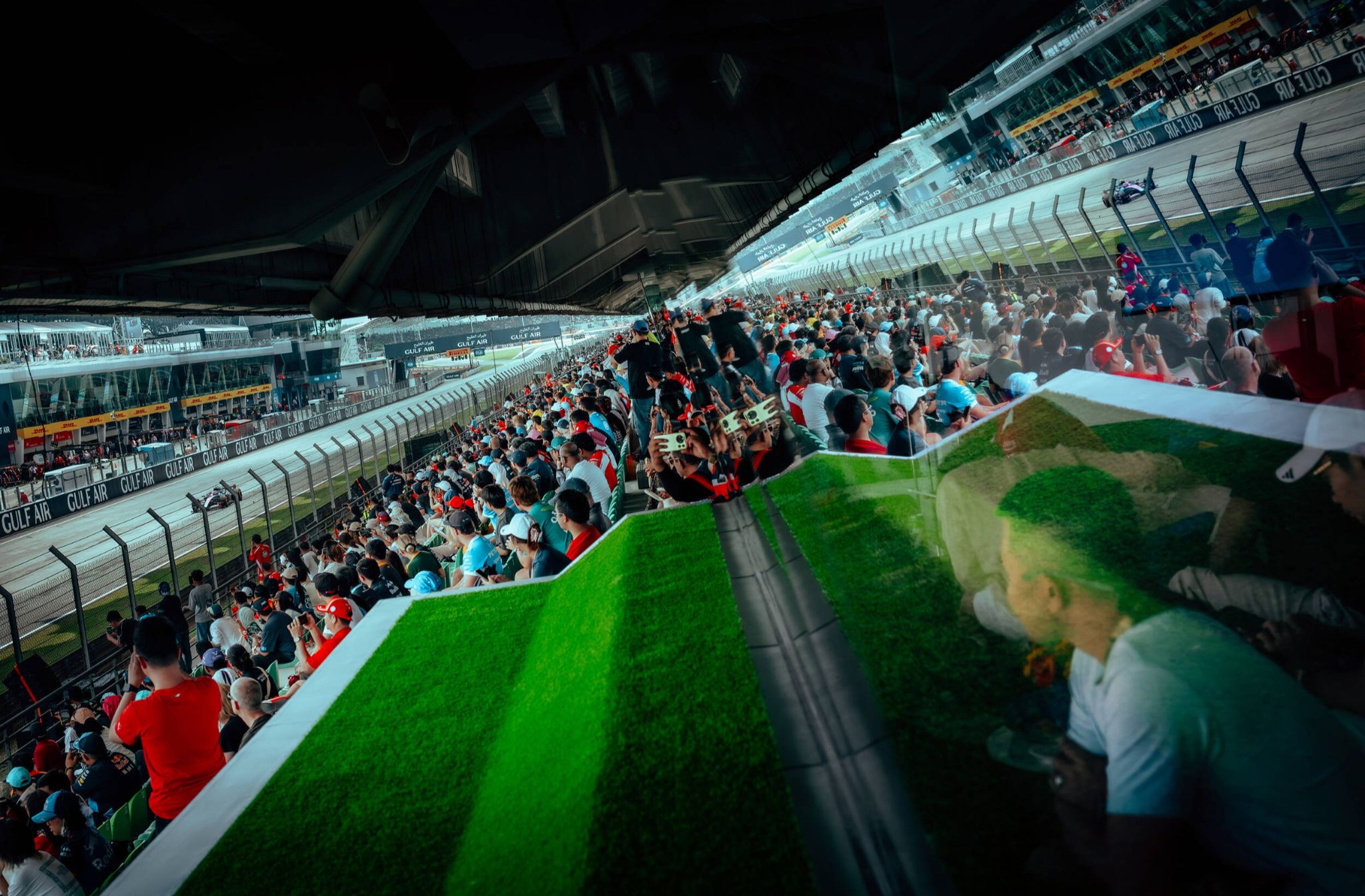 Spectators and race circuit at a Formula 1 event