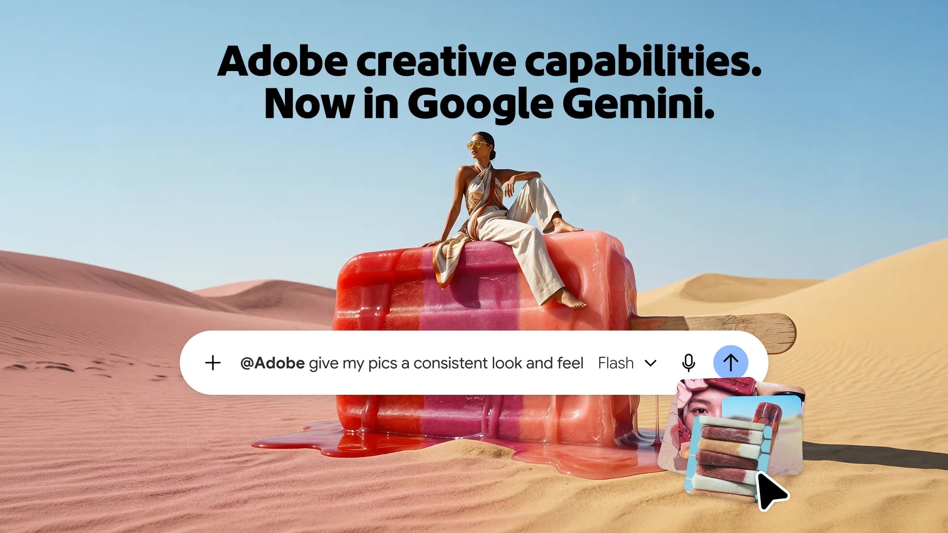 Adobe creative capabilities in Google Gemini with AI-powered photo editing